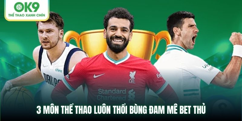 3 môn thể thao luôn thổi bùng đam mê bet thủ